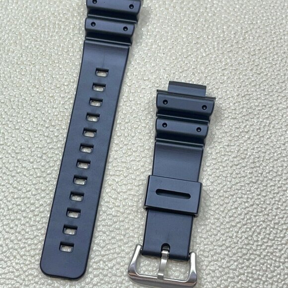 Hadley-Roma 16mm Black Rubber Sport Watch Strap, Pin Buckle, MS953 Fits G-Shock - Picture 1 of 2
